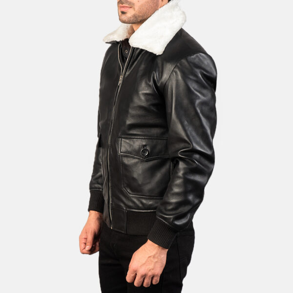 black pilot airline jacket