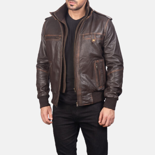 facto brown bomber jacket