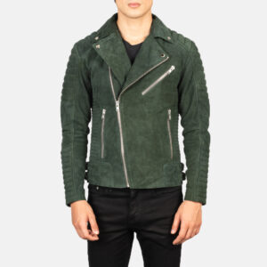 Armand Green Suede Biker Jacket FACTOWEARS