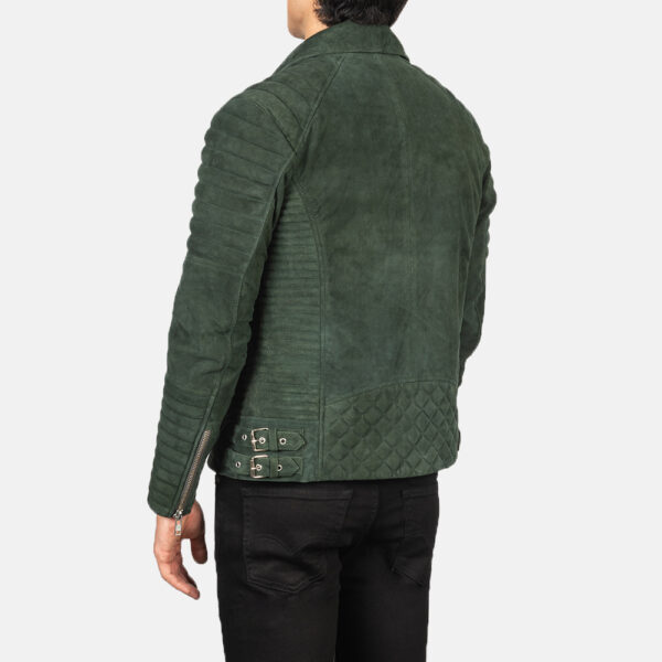 Armand Green Suede Biker Jacket FACTOWEARS