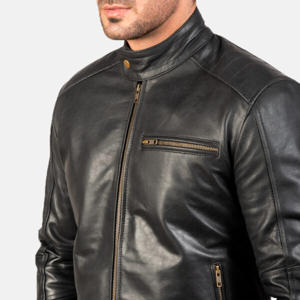 MENS BIKER BLACK JACKET