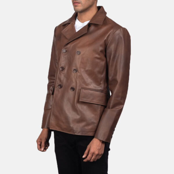 genuine leather peacoat