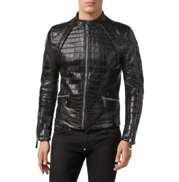 crocodile leather jacket