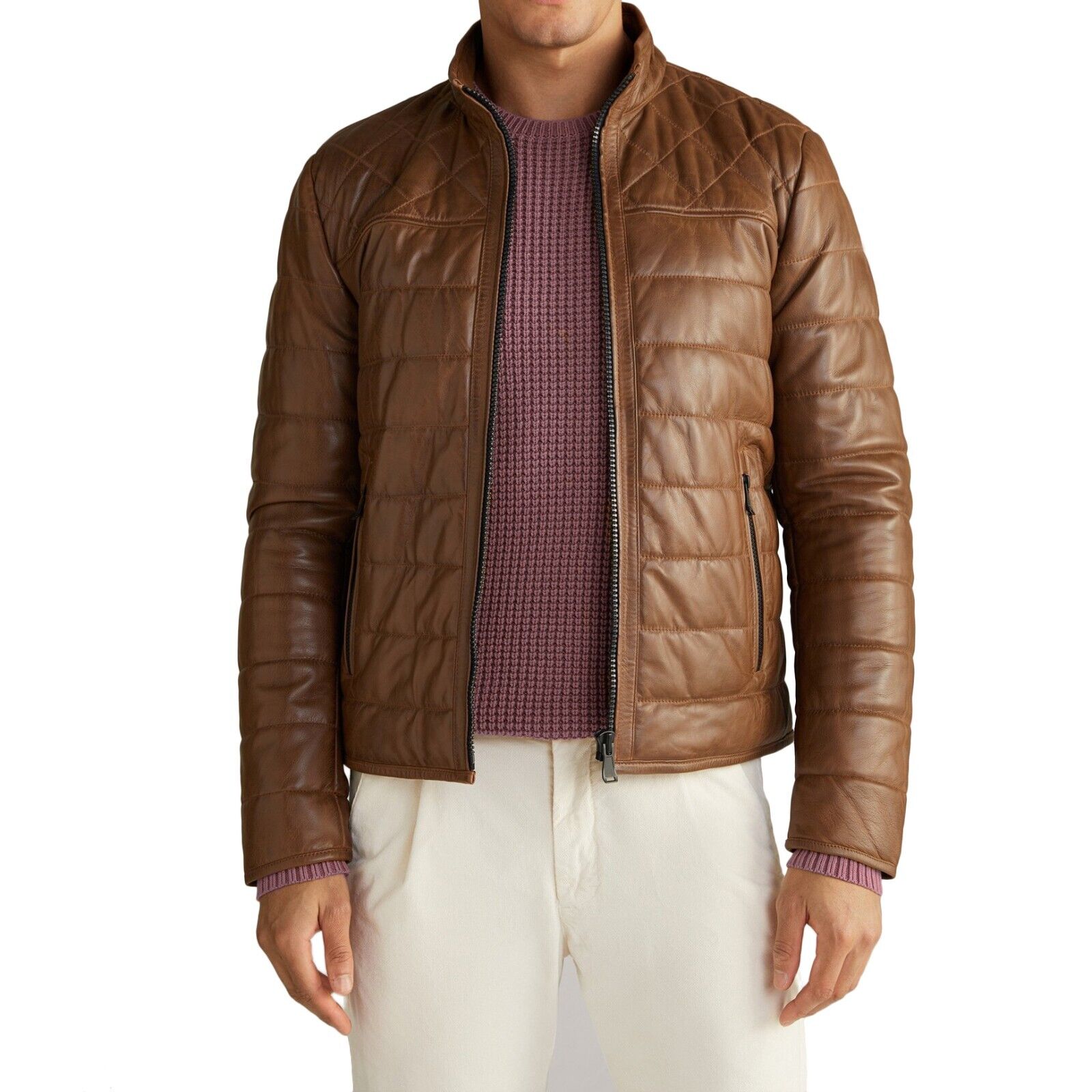 mens brown puffer jacket