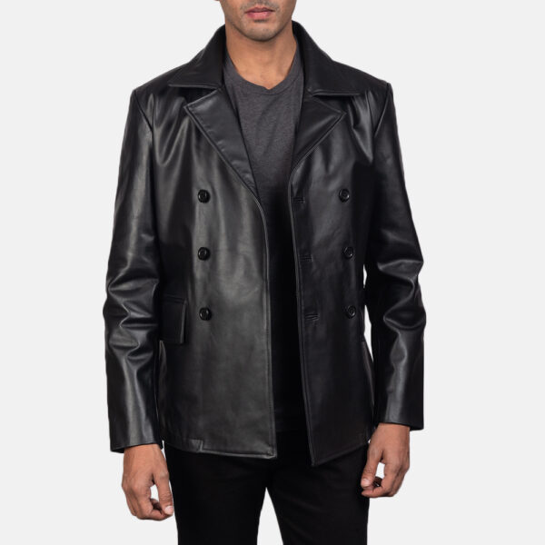 mens fashion leather blazer