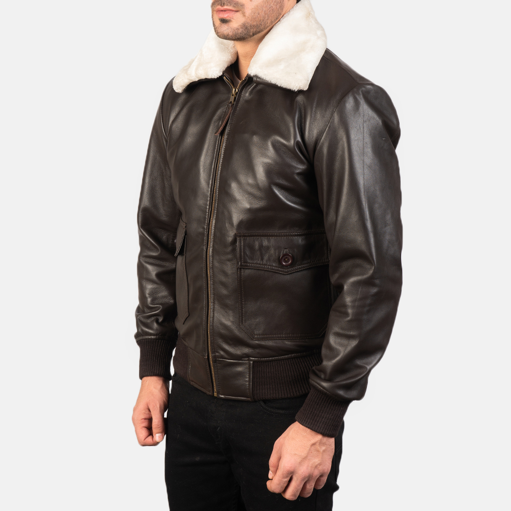 pilot bomber leather jacket