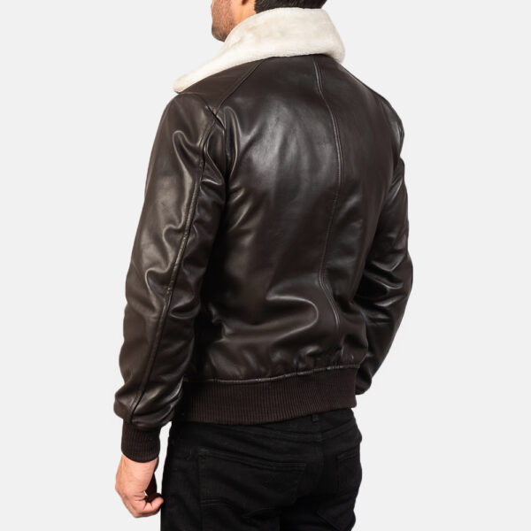 trending bomber brown leather jacket