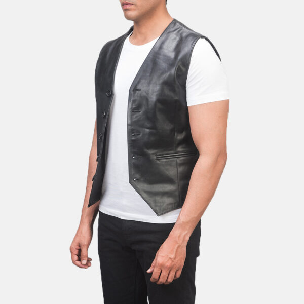 mens leather vest