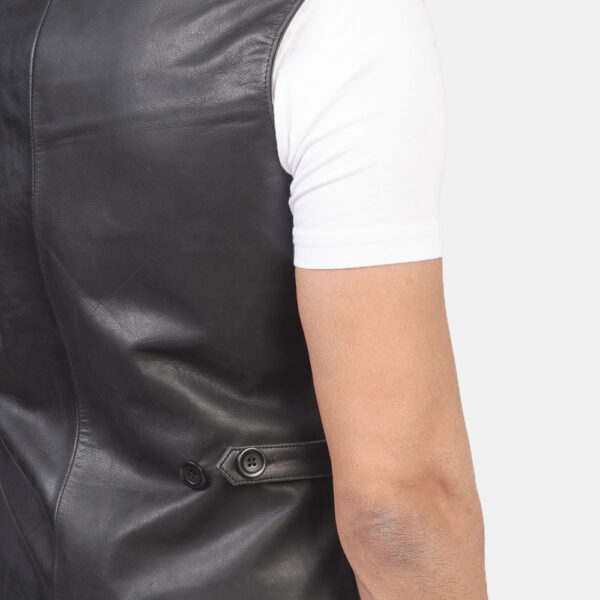 mens leather vest