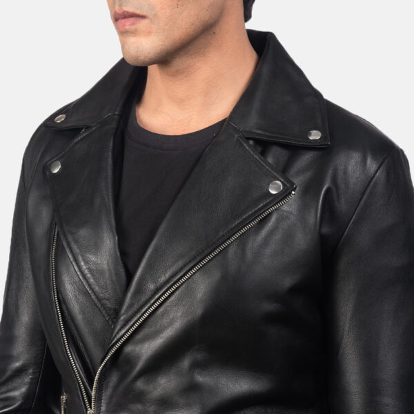 facto black biker jacket