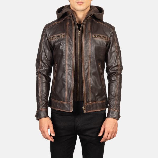 brown big neck jacket