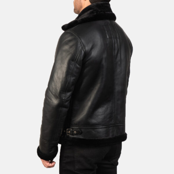 black shearling jacket