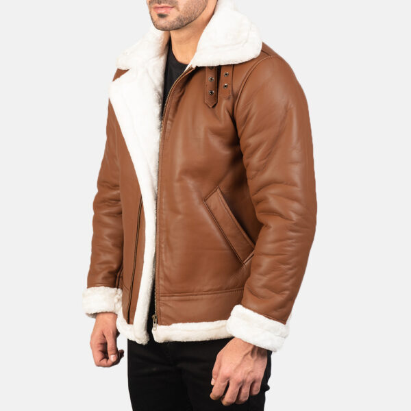 mens brown shearling jacket