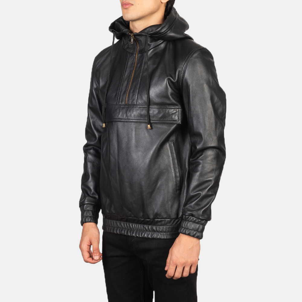 black mens leather jacket