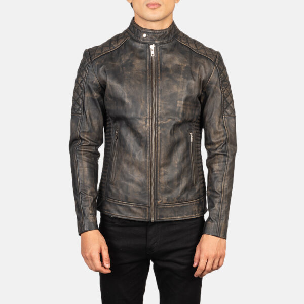 mens biker leather jacket