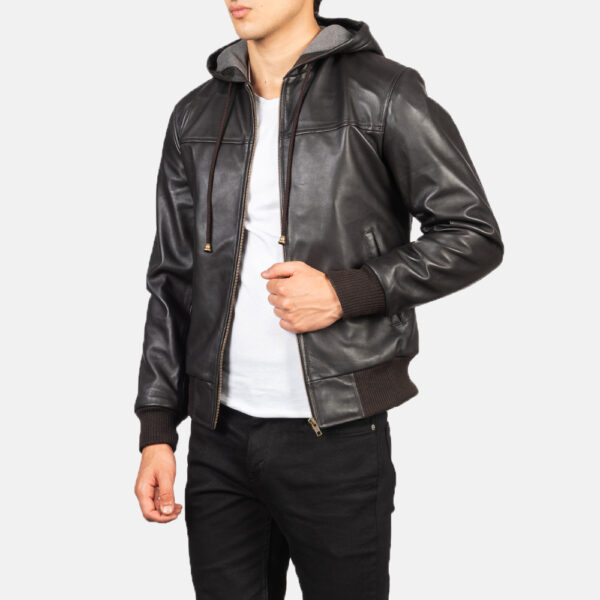 mens brown leather jacket