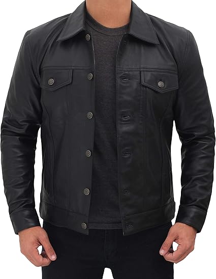 mens super fit trucker jacket