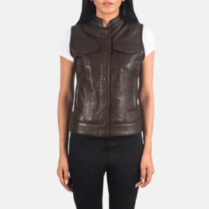 Classic Leather Vest Women Boho Leather Vest Women