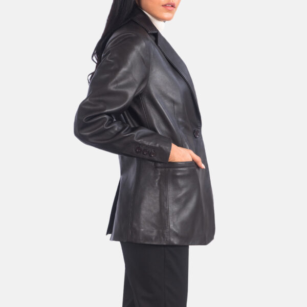 Women’s Leather Suit Jacket Fashion Leather Blazer Women