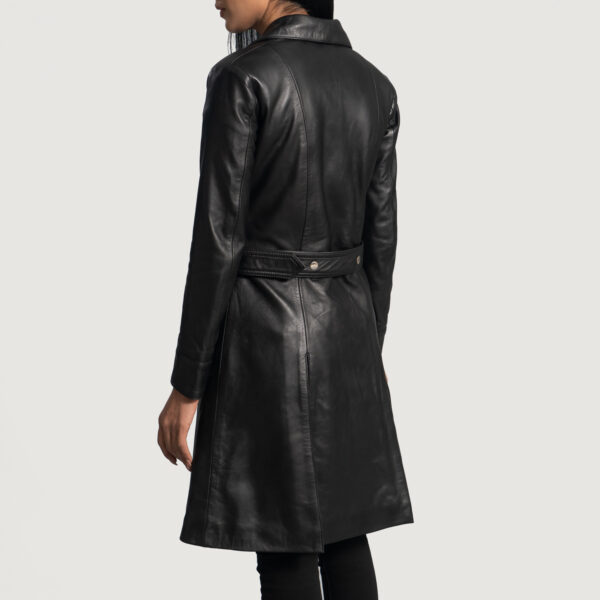 Black Leather Trench Coat Women Brown Leather Trench Coat Ladies