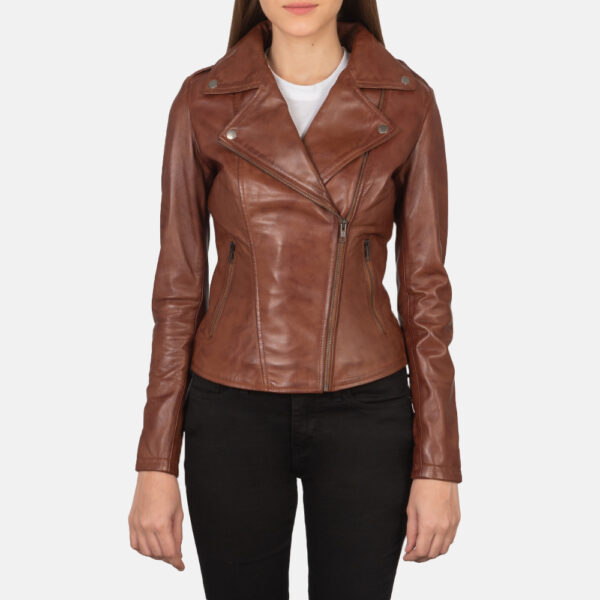 Women's Leather Biker Jacket