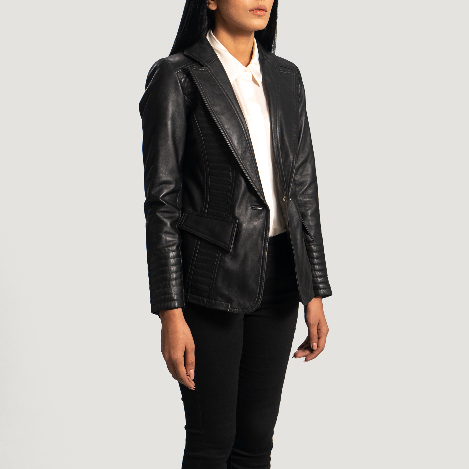 Women’s Leather Blazer Leather Tailored Blazer Women