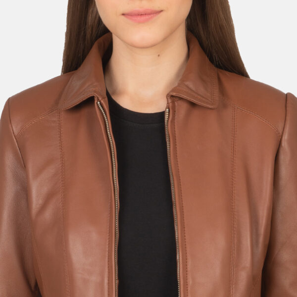 Stylish Leather Moto Jacket Women Fashionable Leather Biker Jacket Women