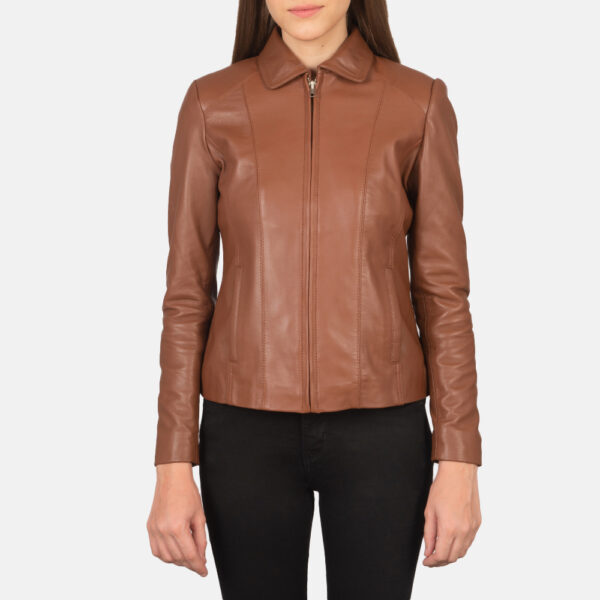 Stylish Leather Moto Jacket Women Fashionable Leather Biker Jacket Women