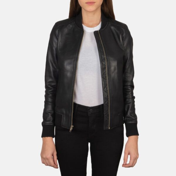 black stylish bomber jacket