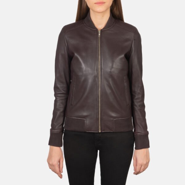 women genuine leather bomber customize jacket