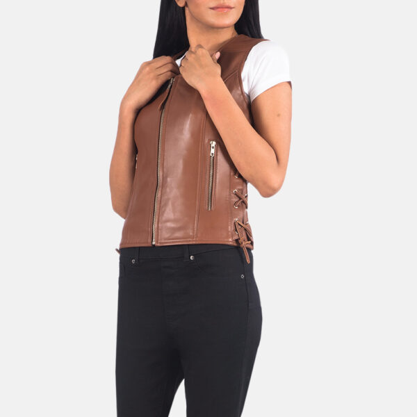 Women’s Slim Fit Leather Vest