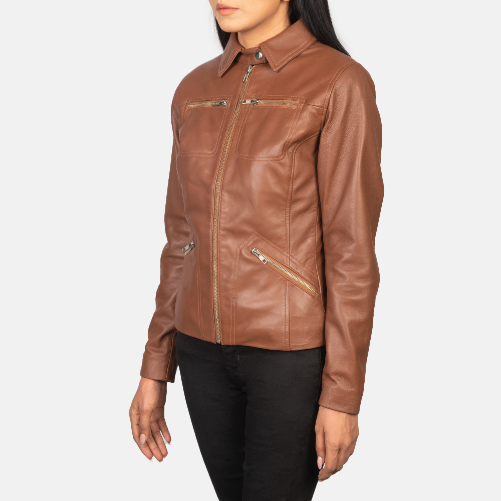 Women’s Designer Leather Jacket Stylish Leather Moto Jacket Women