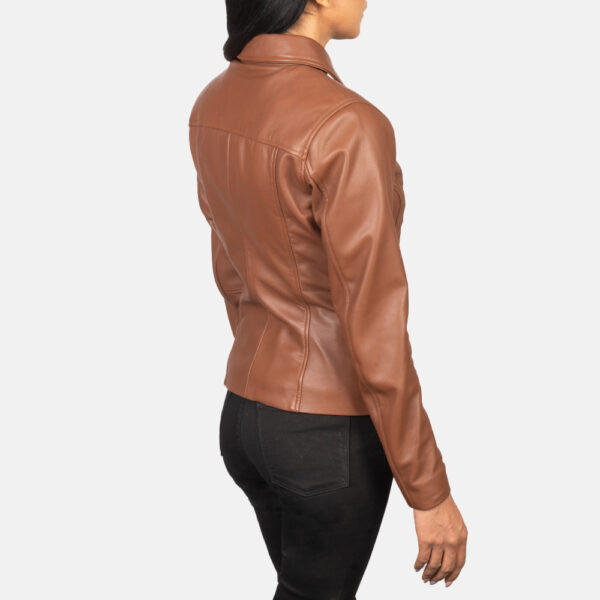 Fashionable Leather Biker Jacket Women Women’s Leather Bomber Jacket