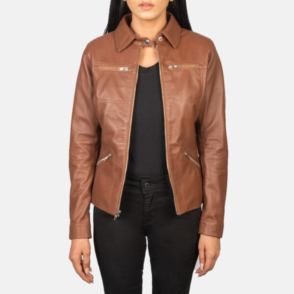 Women’s Slim Fit Leather Jacket Vintage Leather Jacket Women