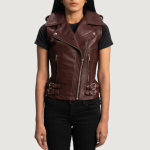 Fashion Leather Vest Women Leather Motorcycle Vest Women