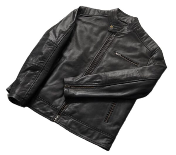 customize black leather jacket