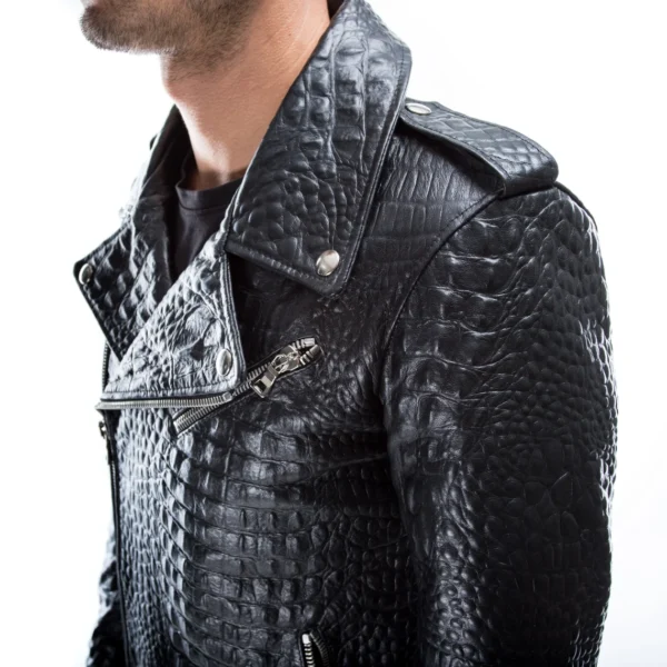 mens leather biker jacket